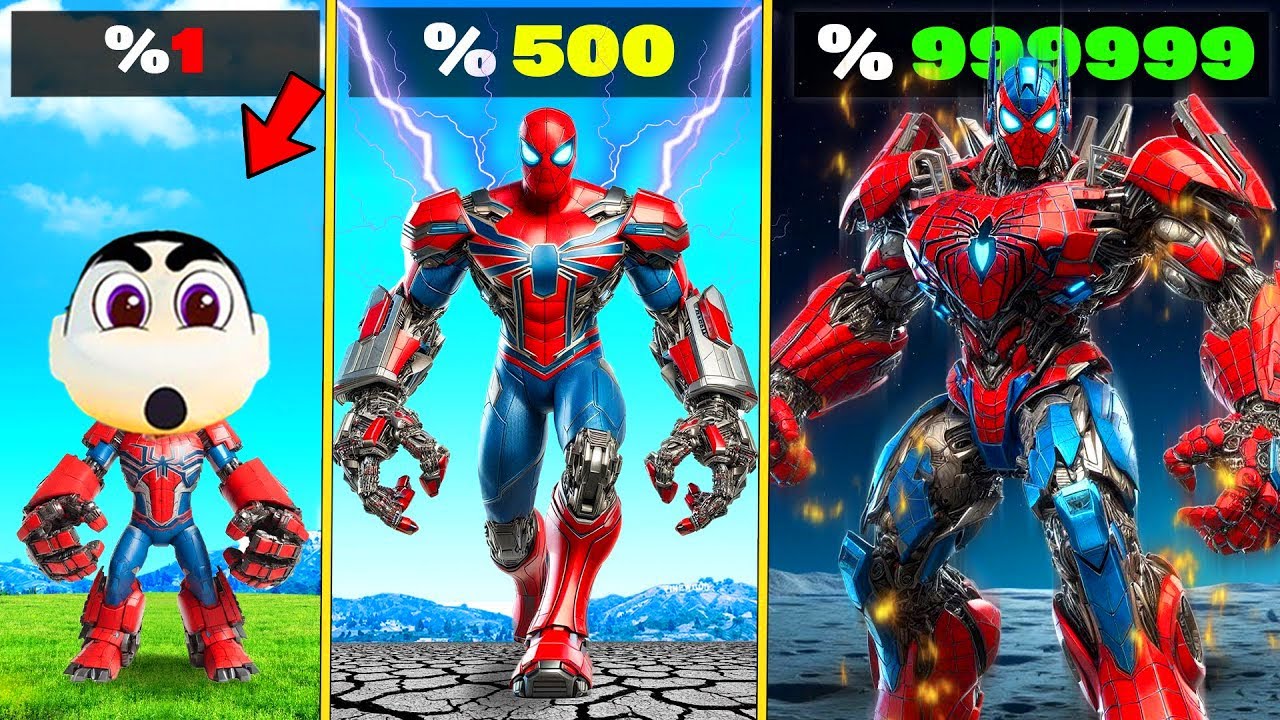 GTA V : Franklin Upgrade 1$ Ultra Spiderman to1,000,000,000 $ ULTIMATE Spiderman in GTA 5