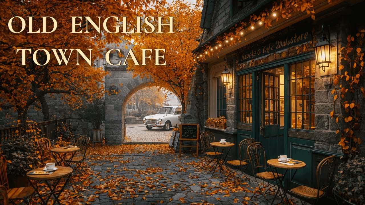 Old English Town Café — Cozy Autumn Jazz Music for Reading, Relaxing & Study| Peaceful Fall Ambience