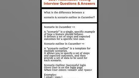 What is the difference between Scenario and Scenario Outline in the Cucumber Feature file?
