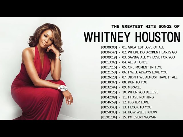 Whitney Houston Greatest Hits Full Album Best Songs of World Divas Whitney Houston class=