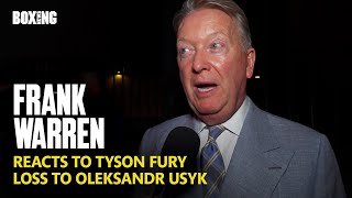 Frank Warren Immediate Reaction To Tyson Fury Loss To Oleksandr Usyk