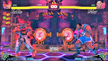 EVİL RYU VS BALROG |  CPU VS CPU Ultra Street Fighter IV  (Hardest AI)