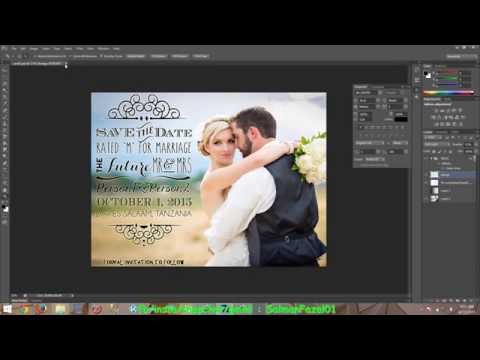 3 Free Save The Date Cards Photoshop Psd Youtube