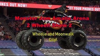 Monster Jam Amalie Arena Show 2! Two Wheel SKills (Awesome Moves!)