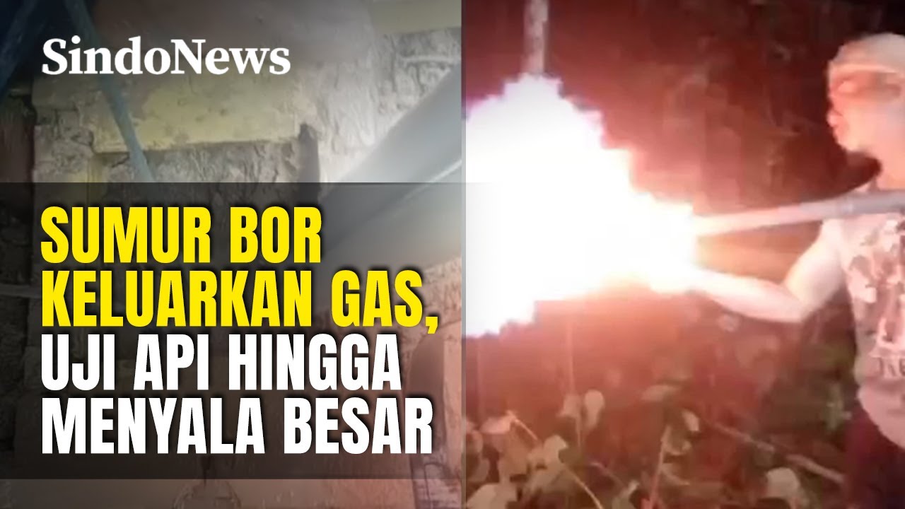 Sumur Bor Keluarkan Gas, Warga Sampang Uji dengan Api hingga Menyala Besar | Sindo Trending | 16/01