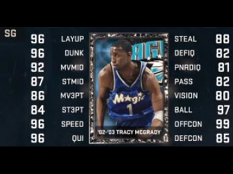 Nba 2k15 Myteam Onyx Tracy Mcgrady Attribute Ratings Badges Ps4 Youtube