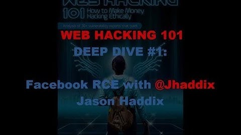 Web Hacking Pro Tips Deep Dive #1: Facebook RCE