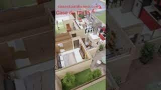 Plano de casa 10X15 Metros una planta (Fachadas de Casas Modernas)