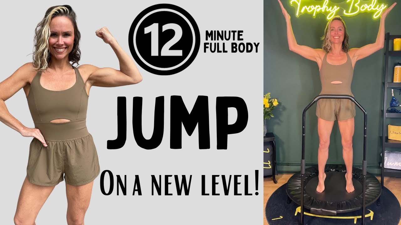 JUMP On A New Level | 12 Min | Rebounder Workout Low Impact Cardio Beginner Friendly | Techno Trance