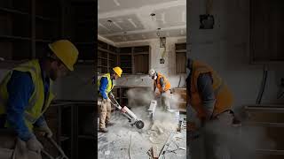 Luxury Kitchen Epoxy Transformation From Raw Concrete to Mirror-Gloss Masterpiece#epoxyfloor #epoxy
