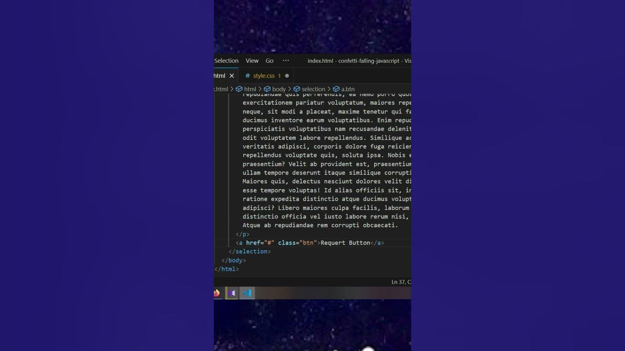 Part3 Confetti Fallin Javascript Menggunakan HTML, CSS dan Javascript