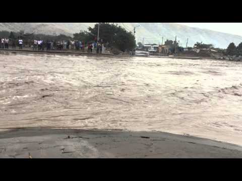 Overflown river near Pescadores, Peru