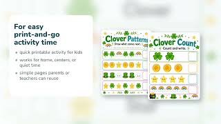 Lucky Clover Activity Pages | St Patricks Day Activity Sheets | Printable PDF | Etsy | 10