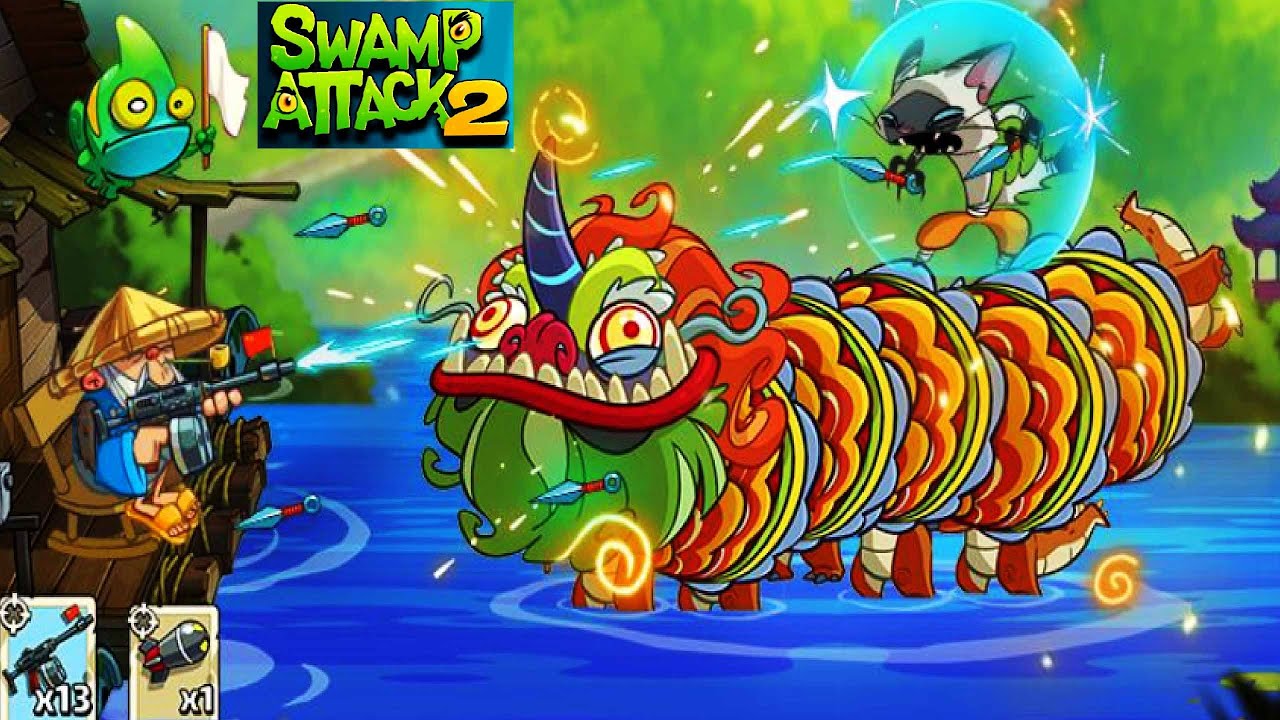 Нападение 2 играть. Игра Болотная атака 2. Игра Свамп атак 2. Свамп атак 2 боссы. Swamp Attack 2 боссы.