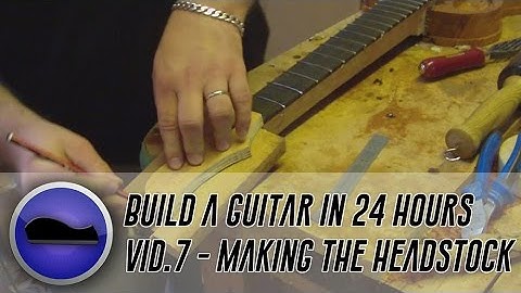 Ep 7 - How to Build a Custom PAF Guitar - Marking out and creating the headstock, some veneer