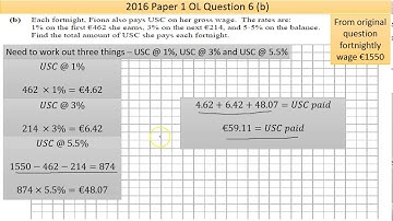 Maths screencast 2016 Paper 1 LC OL Question 6