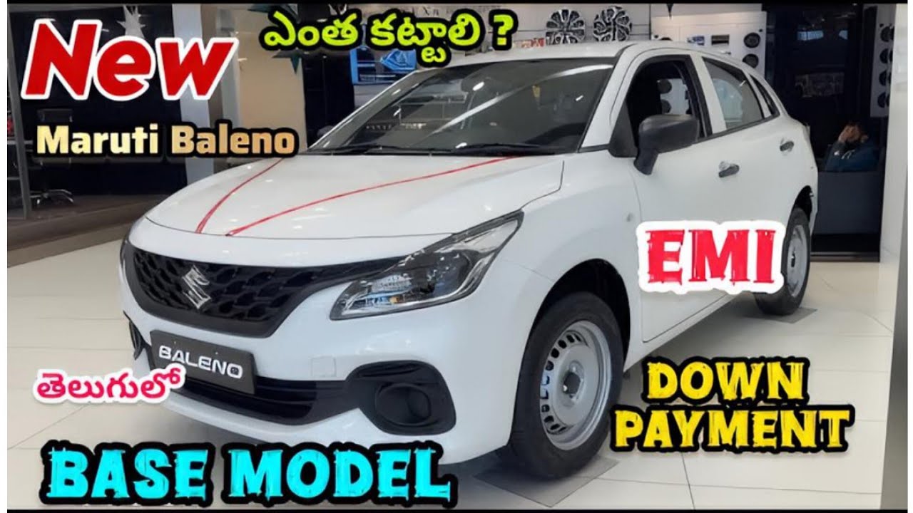 New Maruti Baleno Base Model Telugu Review 🚗 EMI | Down Payment | On Road Price | Features