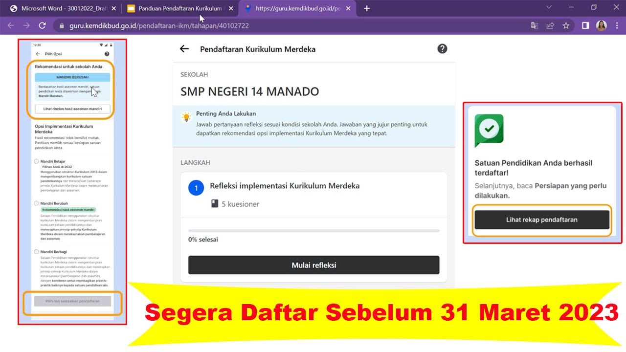 Cara Daftar Implementasi Kurikulum Merdeka (IKM Mandiri Belajar