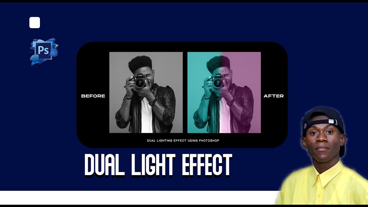 Quick and Easy Way To Apply a DUAL LIGHTING Effect In Photoshop! - YouTube