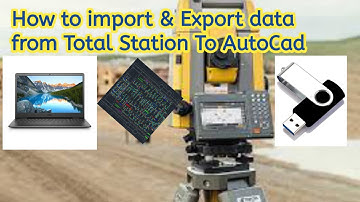 How to import & Export data from Total Station To AutoCad in Urdu/hindi@ Total Station Official