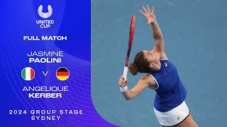 Jasmine Paolini v Angelique Kerber Full Match | United Cup 2024 Group D