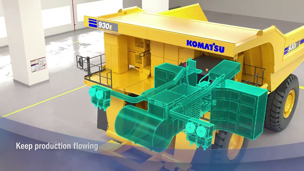Komatsu’s fuel cell 930E electric drive truck helps you work efficiently and sustainably