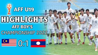 ไฮไลท์ฟุตบอลชาย มาเลเซีย พบ ลาว | HIGHLIGHTS | Malaysia 0-1 Laos | AFF U19 Boy's Championship 2022