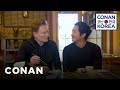 Conan & Steven Yeun Enjoy A Traditional Korean Meal
