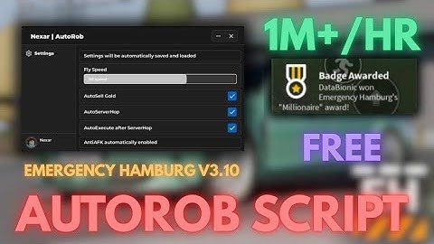 [💸AUTOROB💸] Emergency Hamburg Script | Auto rob | Anti - cop | AutoExecute
