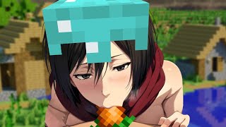 Mikasa Finds a Village In Minecraft screenshot 2