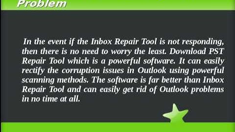 Inbox Repair Tool Not Responding