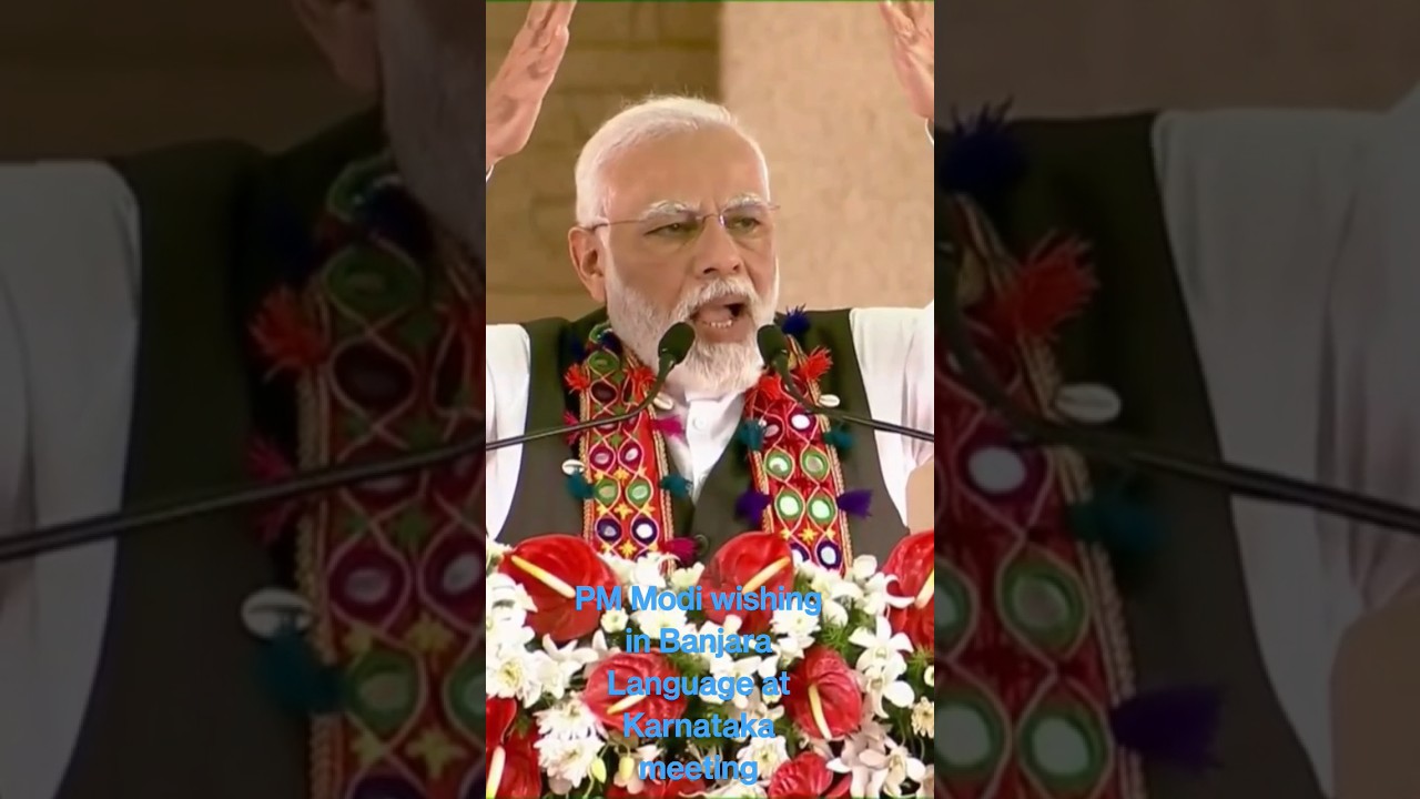 PM Modi ji wishing in Banjara language at Karnataka meeting  Jai Sevalal Tv