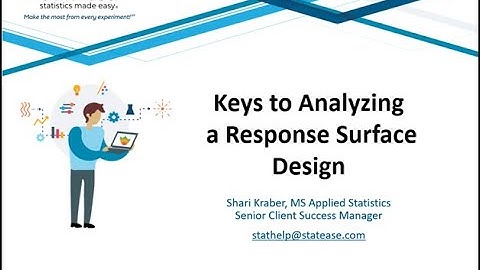 Keys to Analyzing a Response Surface Design