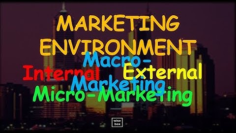 Marketing Environment - Internal and External, Macro and Micro Environments  | Entrepreneurship