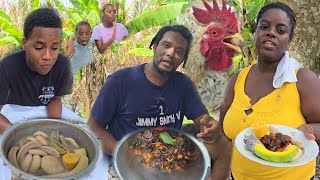 Brown stew ROOSTER 🐓 and BOILED FOOD || it's been a while