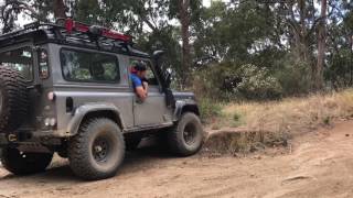 Defender 90 Ashcroft lockers at work