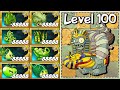 PvZ 2 Every 100 GREEN Plant Max Level vs Mummified Gargantuar 100 Level