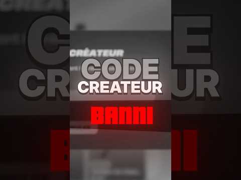 Mon CODE CRÉATEUR a été BANNI... 😨
