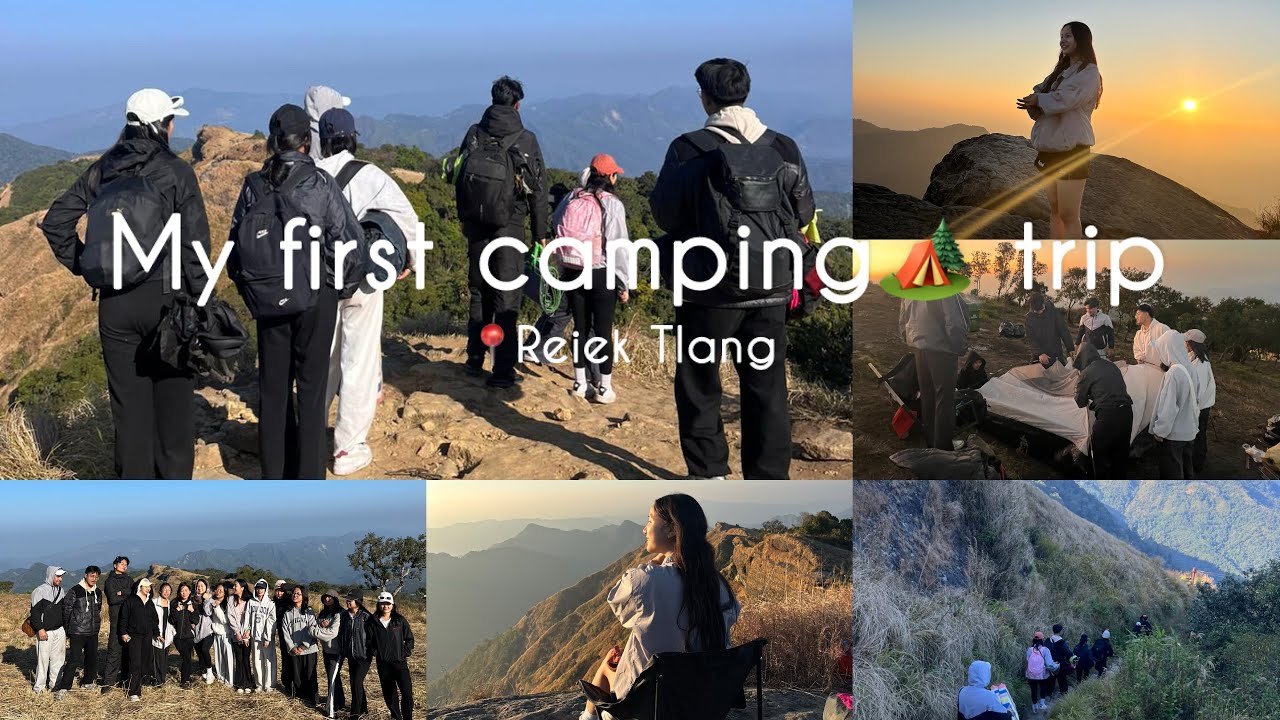 Camping Vlog:🍃overnight stay at Reiek Tlang || Life in Northeast India 🏞️🌄