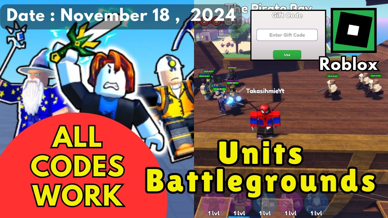 *ALL Codes Work* Units Battlegrounds Roblox, November 18, 2024 - YouTube