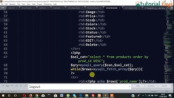 PHP/MySql e-commerce website development  part-13 | Tutorial Rays -  By Umar Rahman