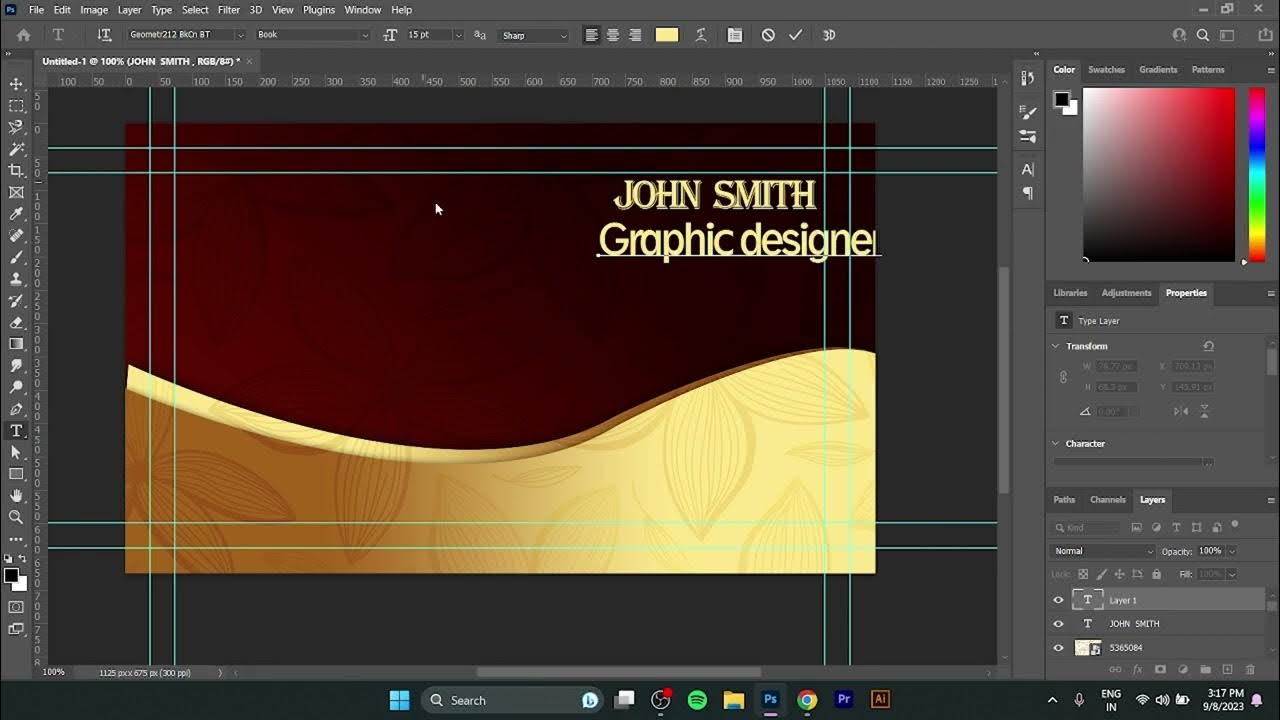 "How to Design Business Cards in Adobe Tutorial