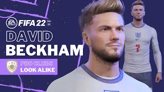 FIFA 22 - DAVID BECKHAM Pro Clubs Look alike Build | ICON England Manchester United Tutorial