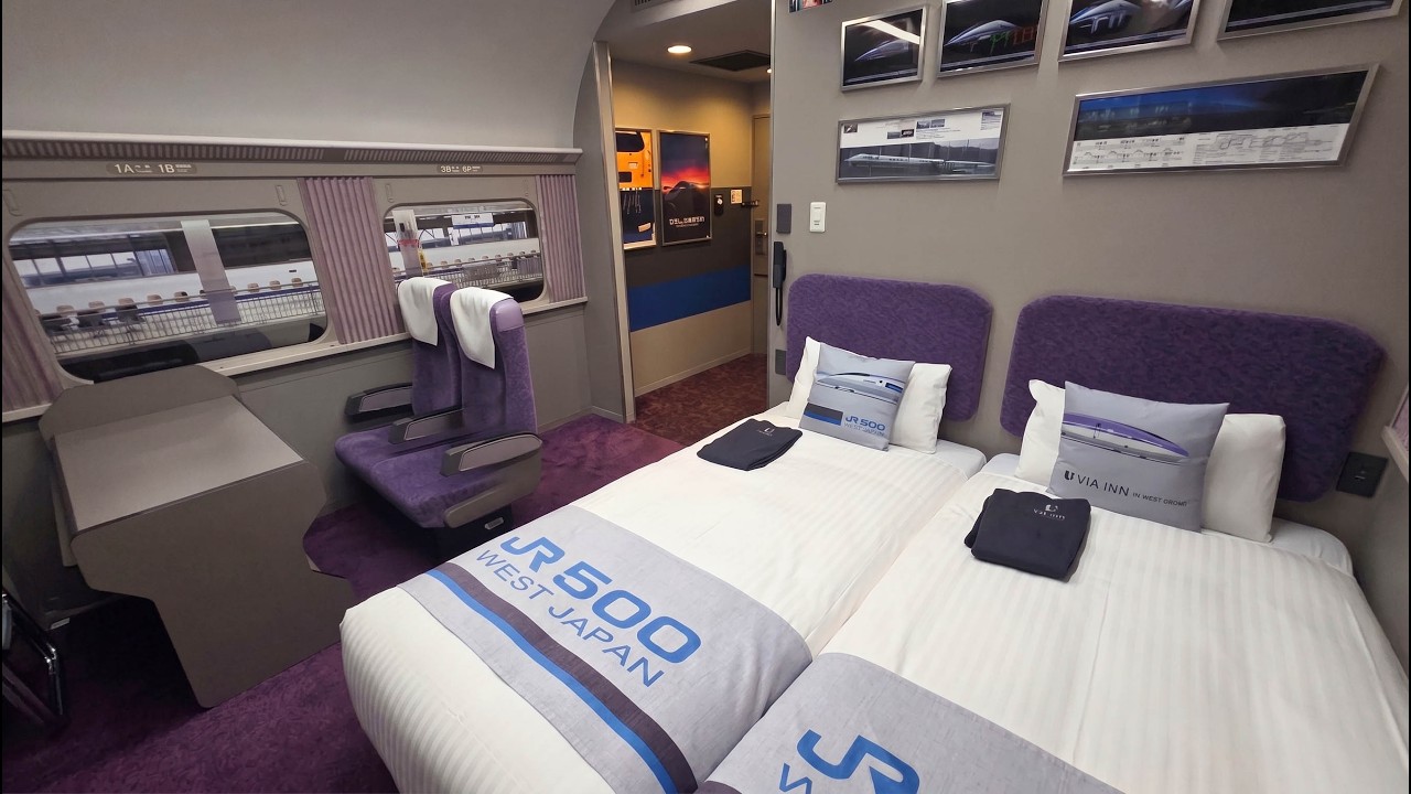 Staying at Japan’s 500 Series Shinkansen Hotel That Feels Like a Real Train 🚄 🏨