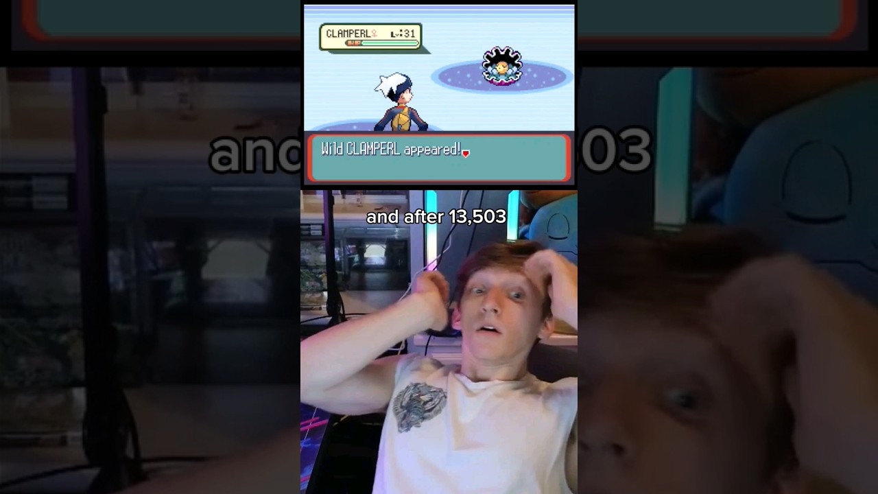 ✨ Shiny Clamperl ✨ in Pokemon Sapphire after 13,503 encounters! 