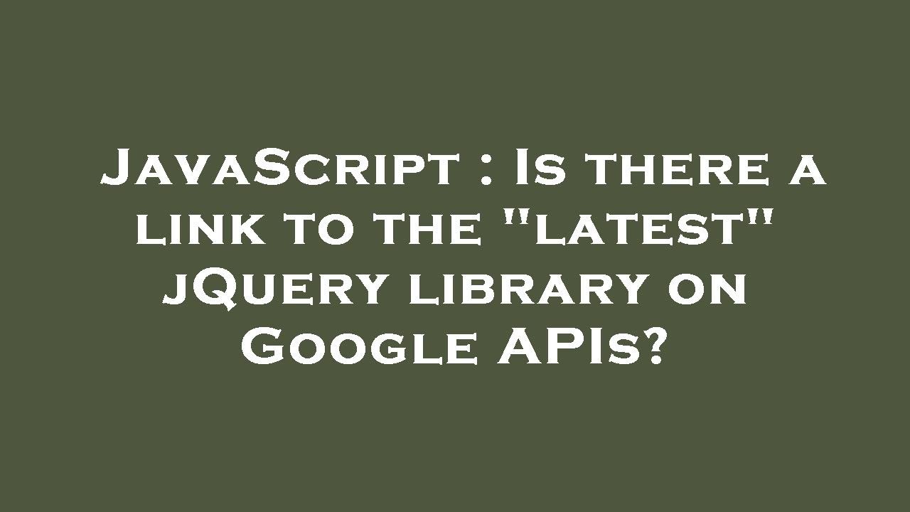 JavaScript : Is there a link to the