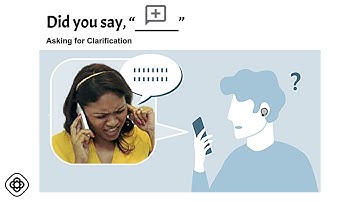 Did you say, ___?  Asking for Clarification | ESL Video