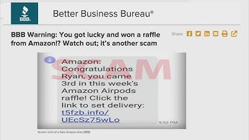 BBB warns of expensive Amazon sweepstakes text scam
