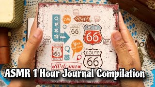ASMR 1 Hour Stress Relieving Journal Compilation | Cozy Hobby | Collage Art and Relaxing Paper Sound
