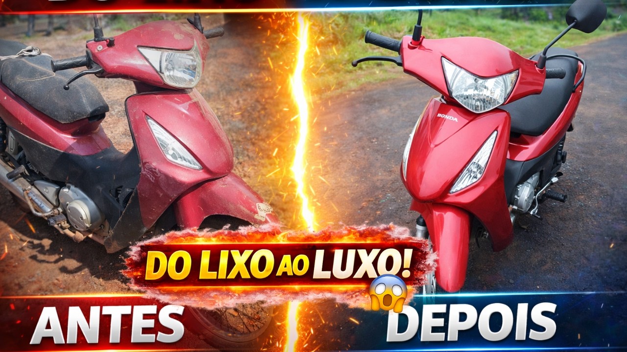 DO LIXO AO LUXO 😱 Honda Biz 2007 de Leilão Comprada por 60% do Valor!